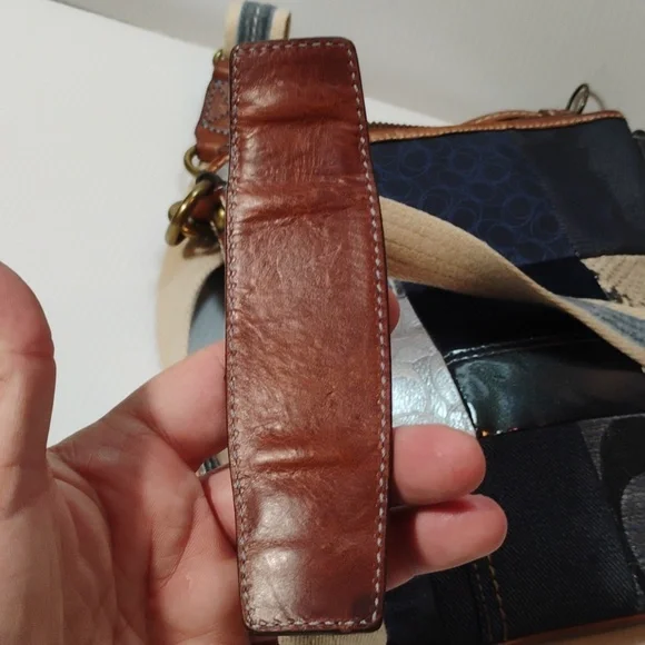 Coach B063-10006 Patchwork Denim Shoulder Bag W/Original Hang Tag - Picture 9 of 13